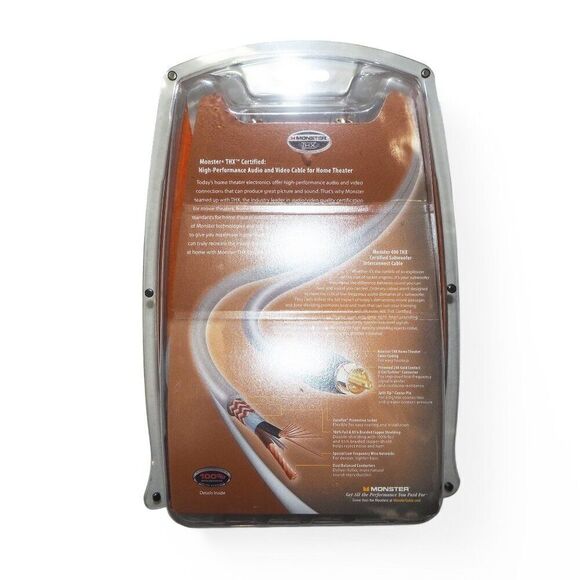 Monster THX Subwoofer 400 Gold Contact Cable 12ft / 3.65m New Sealed - Picture 2 of 7